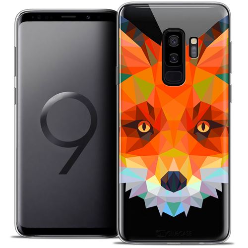 Coque Crystal Gel Samsung Galaxy S9+ (6.2 ) Extra Fine Polygon Animals - Renard