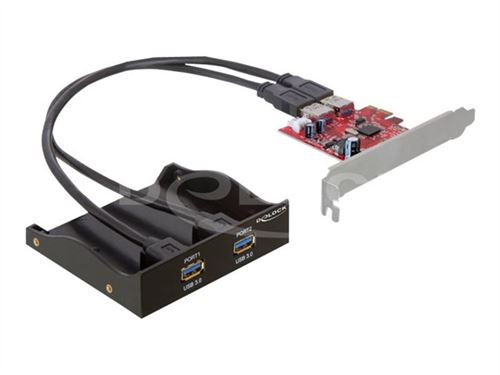 Delock USB 3.0 Front Panel - Adaptateur USB - PCIe - USB 3.0 x 2