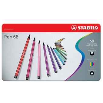 STABILO Feutre Pen 68, étui métallique de 30