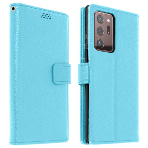 Avizar Housse pour Samsung Galaxy Note 20 Ultra Porte-carte Fonction Support Vidéo Dragonne Bleu