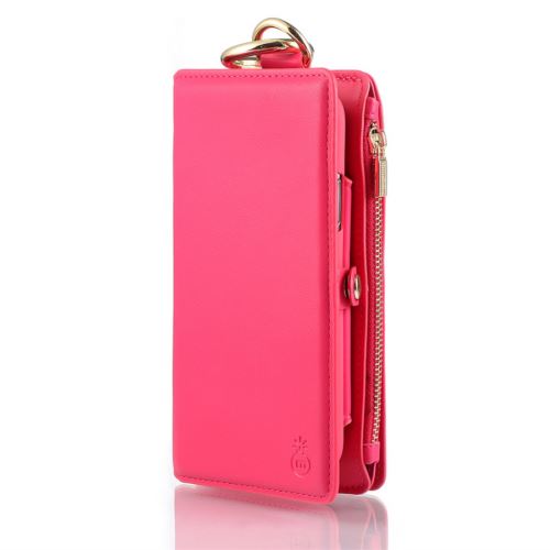 Housse étui Coque téléphone portefeuille pour Apple iPhone XR - Rose foncé -4528