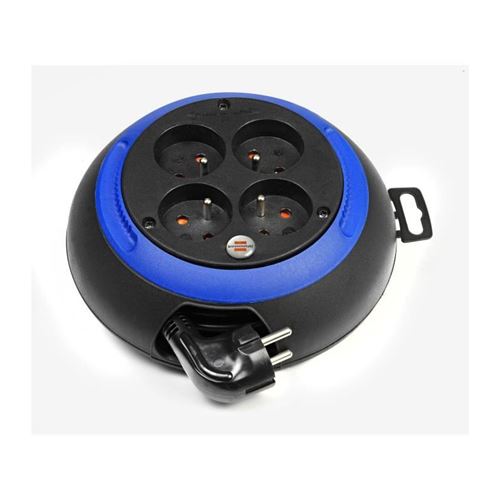 Enrouleur m&eacute;nager 3 m Design-box CL-S noir/bleu H05VV-F 3G1.0
