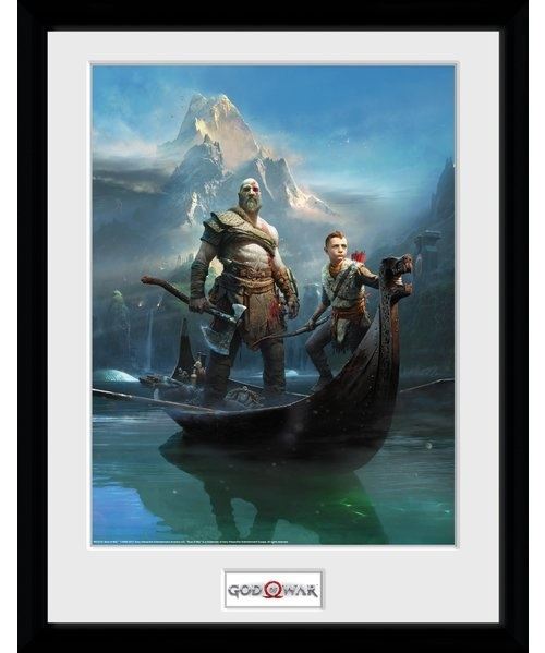 GB Eye affiche dans le cadre God of War Key Art 30 x 40 cm