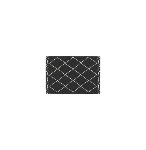 TAPIS RECTANGLE 60 x 110 CM POLYPROPYLENE SAOURA NOIR