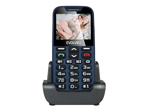 EVOLVEO EASYPHONE XD - Mobiele telefoon - microSDHC slot - GSM - 320 x 240 pixels - 1,3 MP - blauw