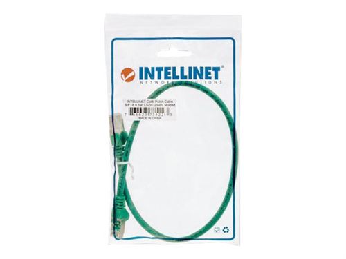 Intellinet Vert Network Patch Cable, Cat6, 0.5M, Green, Copper, S/Ftp, Lsoh / Lszh, Pvc, Rj45, Gold Plated Contacts, Snagless, Booted, Lifetime Warranty, Polybag - Cordon De Raccordement - Rj-45 (M) Pour Rj-45 (M) - 50 Cm - Sftp, Pimf - Cat 6 - Sans Halog - Image 1