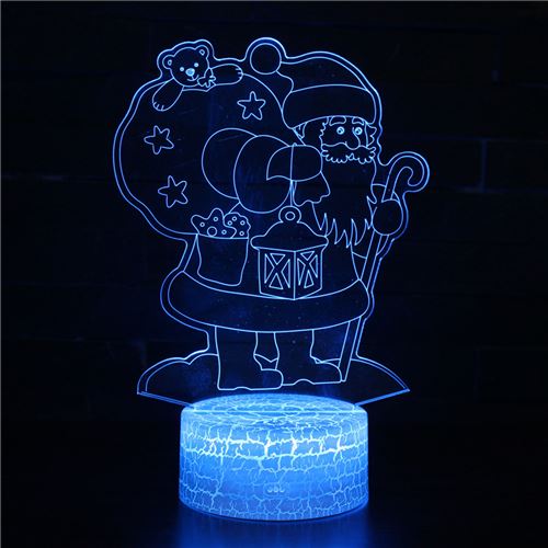 Stack Lampe 3D Tactile Veilleuses Enfant 7 Couleurs Avec Telecommande - Noël #663