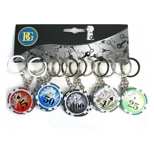 1 Porte Cles Jeton De Poker 4 Cm