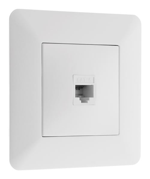 Prise réseau RJ45 CAT6 Blanc - Artezo