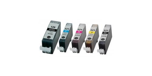 CARTOUCHE COMPATIBLE Canon Pack De 5 Cartouches Compatibles Pgi520 / Cli521 