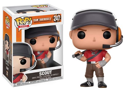 Jeux Funko Pop : Figurine en vinyle à collectionner Scout Team Fortress 2 + Protecteur de Pop