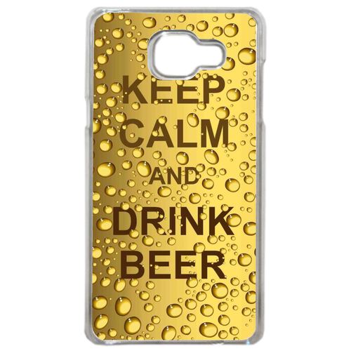 Coque Keep Calm Biere Bulle Compatible Samsung Galaxy A3 2016 Transparent