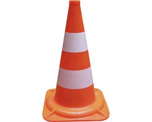 Schellenberg 73190 Cône de travaux en plastique 50 cm Rouge/blanc