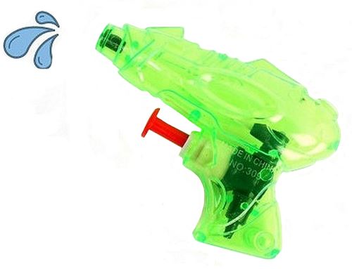 Mini pistolet à eau BG 9 cm entièrement transparent jouet extérieur été enfant