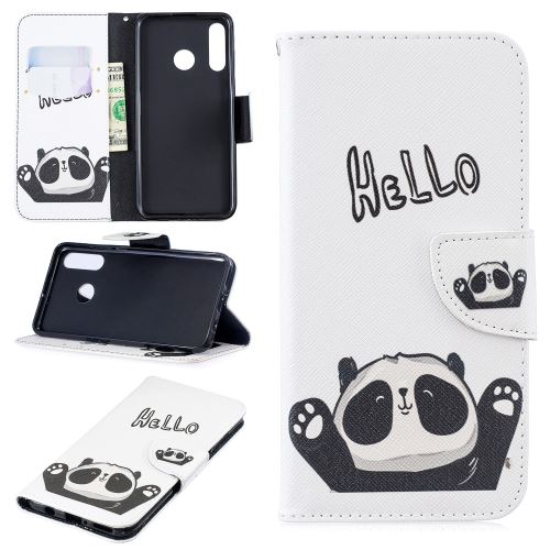 Etui en PU impression de motifs mignon panda pour Huawei P30 Lite