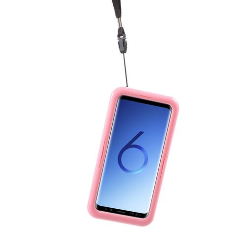 Coque en TPU imperméable à l'eau la saleté résistant à l'épreuve de la neige rose pour votre Samsung Galaxy S9 SM-G960