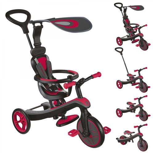 Tricycle Globber Trike Explorer 4 en 1 Rouge