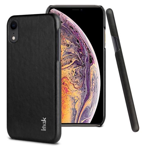 Etui en PU Peau rigide Tout noir pour votre Apple iPhone XR 6.1 inch