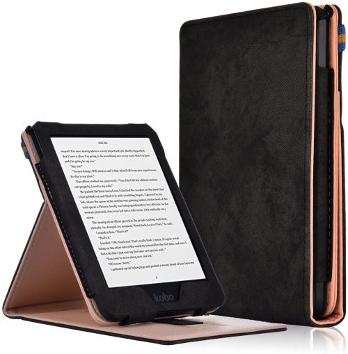 Etui avec Support Vertical Kobo Clara HD Support de Main Couleur Noir