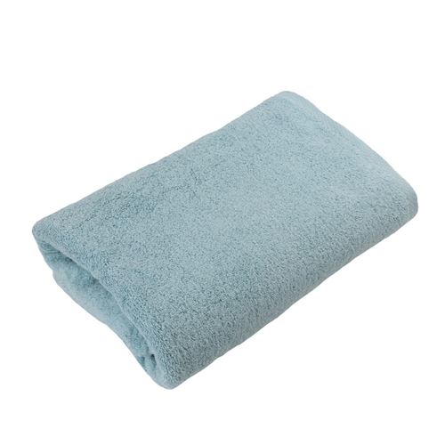 LINANDELLE - Serviette de toilette coton éponge ESSENTIELLE Bleu lagon 50x100 cm