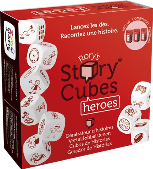 Jeu de société Story Cubes Heroes (Rouge) - 1 joueur et + - dès 6 ans