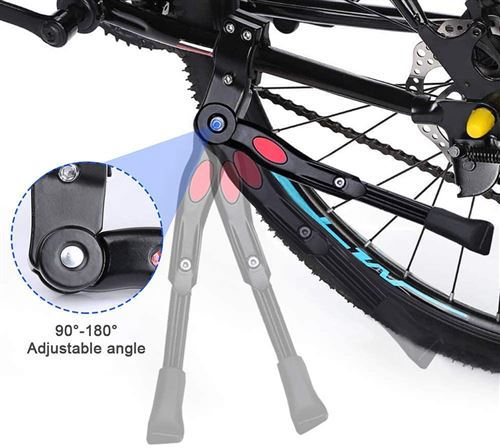 Béquille de Vélo Réglable VTT Alliage d'aluminium avec clé hexagonale(Noir)  - Pièce détachée vélo à la Fnac