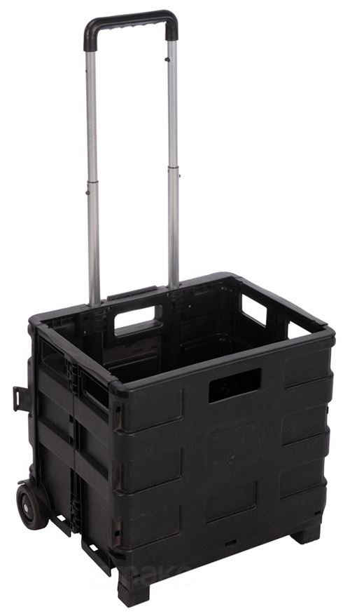 H&S Collection Chariot Aluminium avec caisse pliante PP