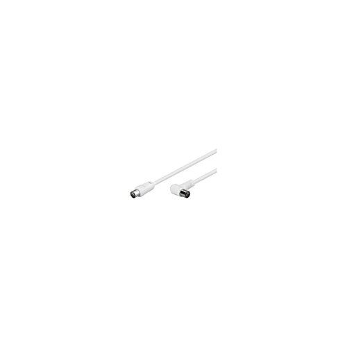 Microconnect COAX015WA 1.5m Blanc câble coaxial - Câbles coaxiaux (Droit, Courbe, 1,5 m, Mâle/Mâle, Blanc, 75 Ohm)