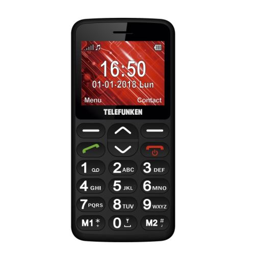 Telefunken TM 140 COSI - Téléphone mobile - microSDHC slot - GSM - 320 x 240 pixels - RAM 64 Mo - 0,3 MP - noir