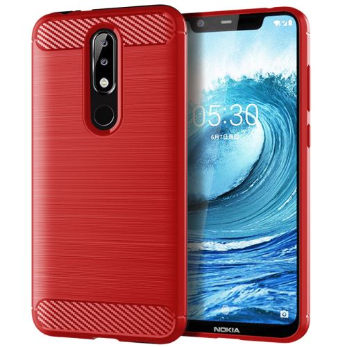 Etui Coque de protection durable souple pour Nokia 5.1 Plus - Rouge