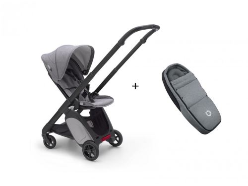 Bugaboo - Ant poussette naissance noir - gris chiné