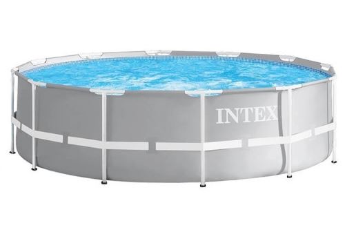 Intex piscine Prism Frame Ø305 x 76 cm gris