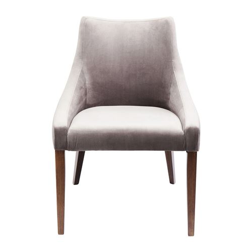 Chaise Mode velours grise Kare Design