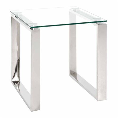 Haku M&ouml;bel Table Basse, Acier Inoxydable, L 42 X P 42 X H 45 cm