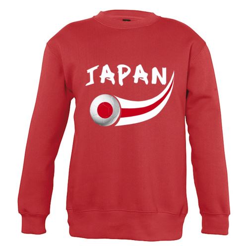 Supportershop Japon Sweatshirt Mixte Enfant, Rouge, FR : (Taille Fabricant : 6 Ans)