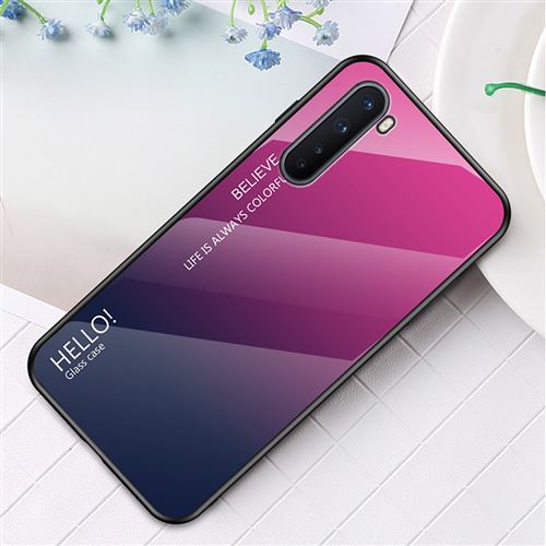 Coque en TPU hybride de couleur dégradé rose/violet pour votre OnePlus Nord