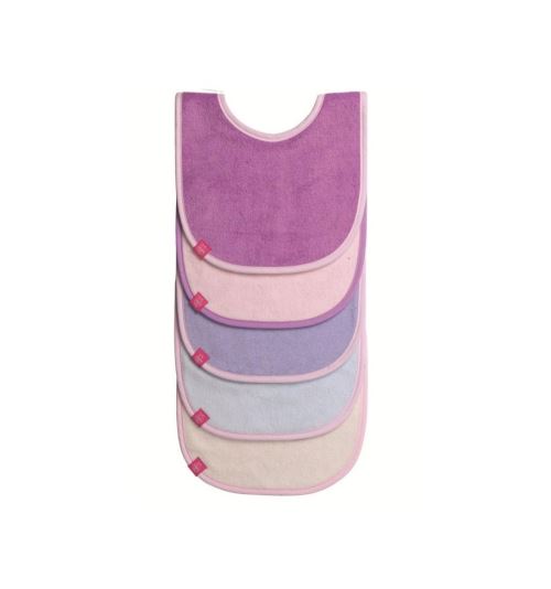 Lässig lot de 5 bavoirs rosa