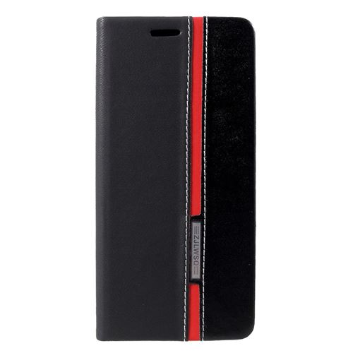 Etui en PU bicolore noir pour votre Samsung Galaxy J4+