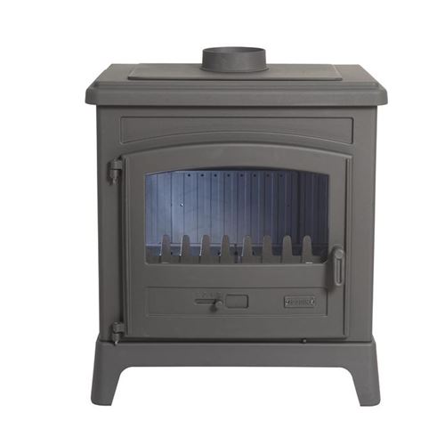 Poêle À Bois Fonte-fonteval -10 Kw-peint Anthracite Version Porte Galb Godin - 389143