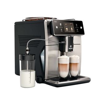 Moulin a cafe Saeco Xelsis SM7683 avec buse vapeur Cappuccino Noir et Inox Achat prix fnac