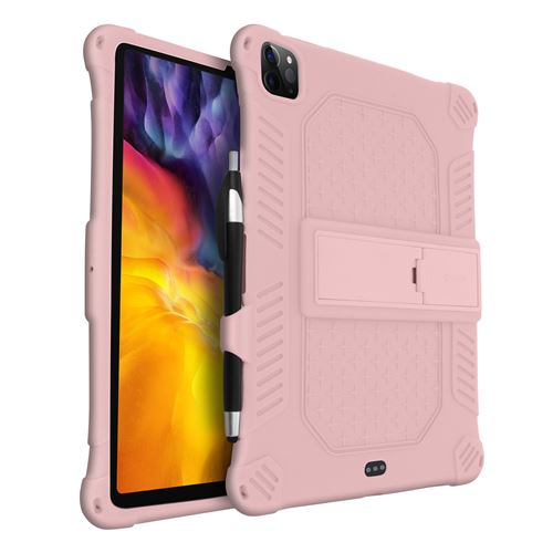 Avizar Coque Hybride Béquille Support Bandoulière Rose pour Apple iPad Pro 11 2020 / 2018 / 2021 et iPad Air 2020