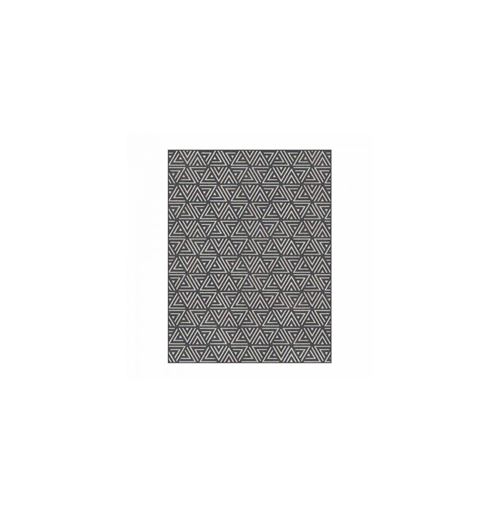 Paris Prix - Tapis Déco indra 140x200cm Noir & Gris