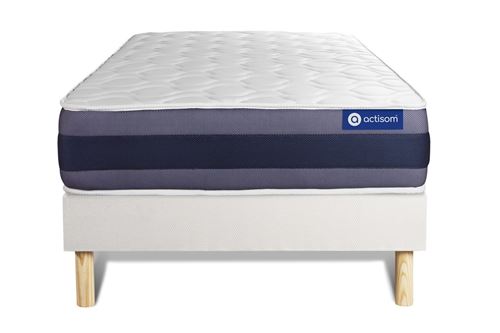 Non Communiqué Blanc Ensemble Matelas Mémoire De Forme Actimemo Morpho 90X200 Maxi Épaisseur 5Zones De Confort + Sommier Kit