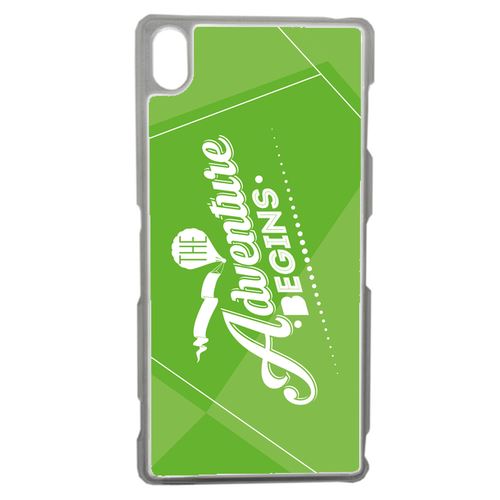 Coque The Adventure Begins Fond Vert Compatible Sony Z3 Transparent