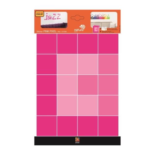 PLAGE Stickers adhésif mural Taille S - Pink pixel/2 planches 29,7 x 21 cm, divers motifs