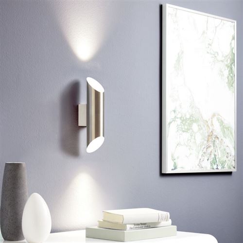 Applique cylindre bidirectionnelle viegas h28 cm - nickel