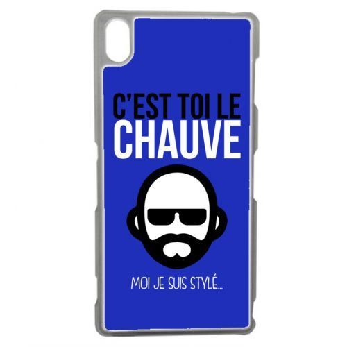 Coque transparente sony z3 c est toi le chauve moi je suis styl 3
