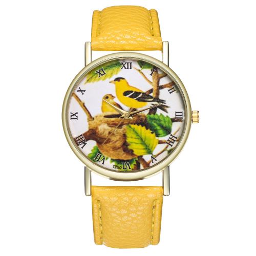 Montre à quartz antique T250-A pour hommes et animaux avec une montre pour animaux de compagniejaune