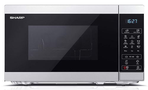 SHARP YC-MG02ES Micro-ondes avec fonction grill/décongélation / 1270 W / 20 l / 11 niveaux de puissance/fonction minuteur + plateau tournant