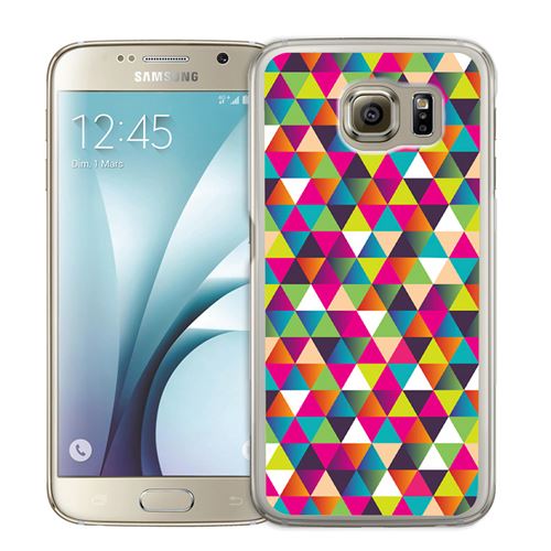 Coque pour Samsung Galaxy S7 triangle multicolore
